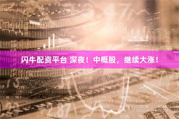 闪牛配资平台 深夜！中概股，继续大涨！
